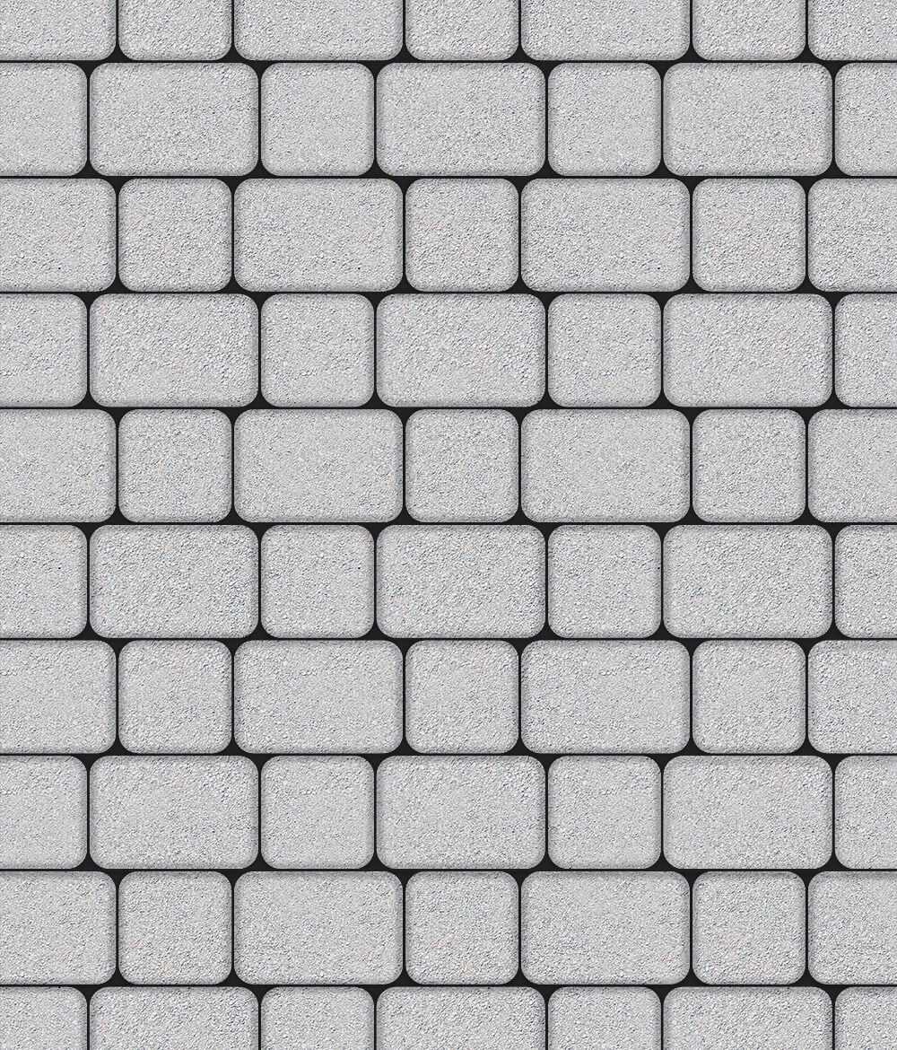 Тротуарная плитка Классико комплект из 2 плит Стандарт Белый 60