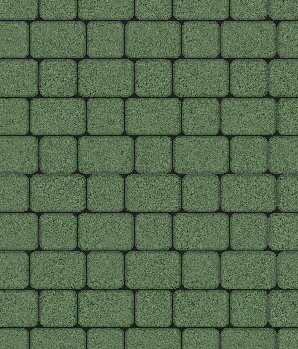 Тротуарная плитка Классико комплект из 2 плит Стандарт Зеленый 60