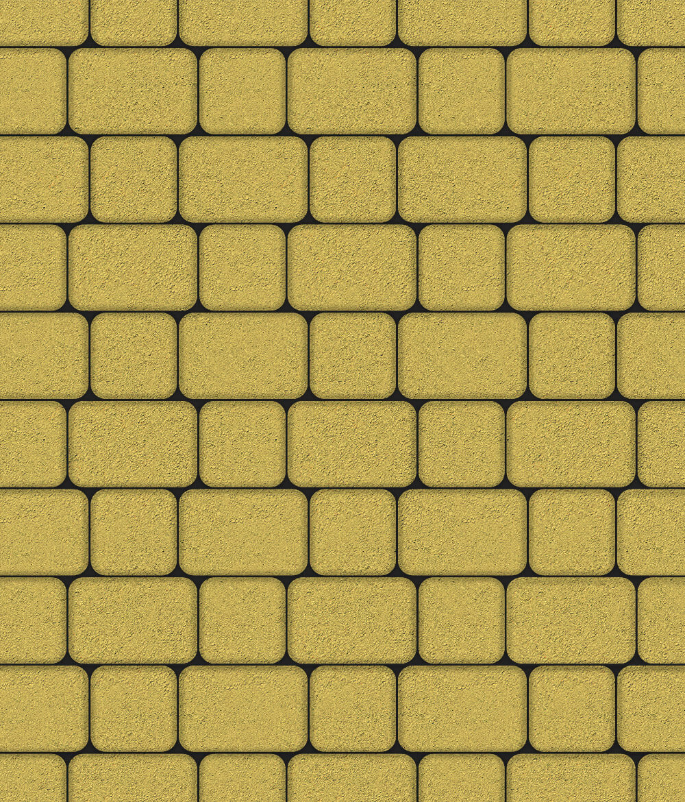 Тротуарная плитка Классико комплект из 2 плит Стандарт Желтый 60