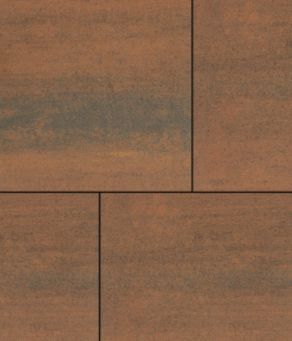 Тротуарная плитка Квадрум 600 ✕ 600 Листопад гладкий Мустанг 80