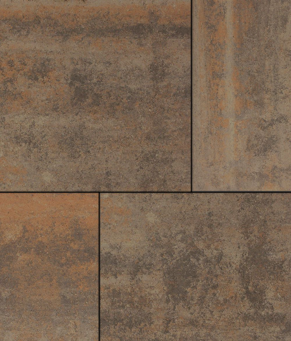 Тротуарная плитка Квадрум 600 ✕ 600 Листопад гладкий Клен 80