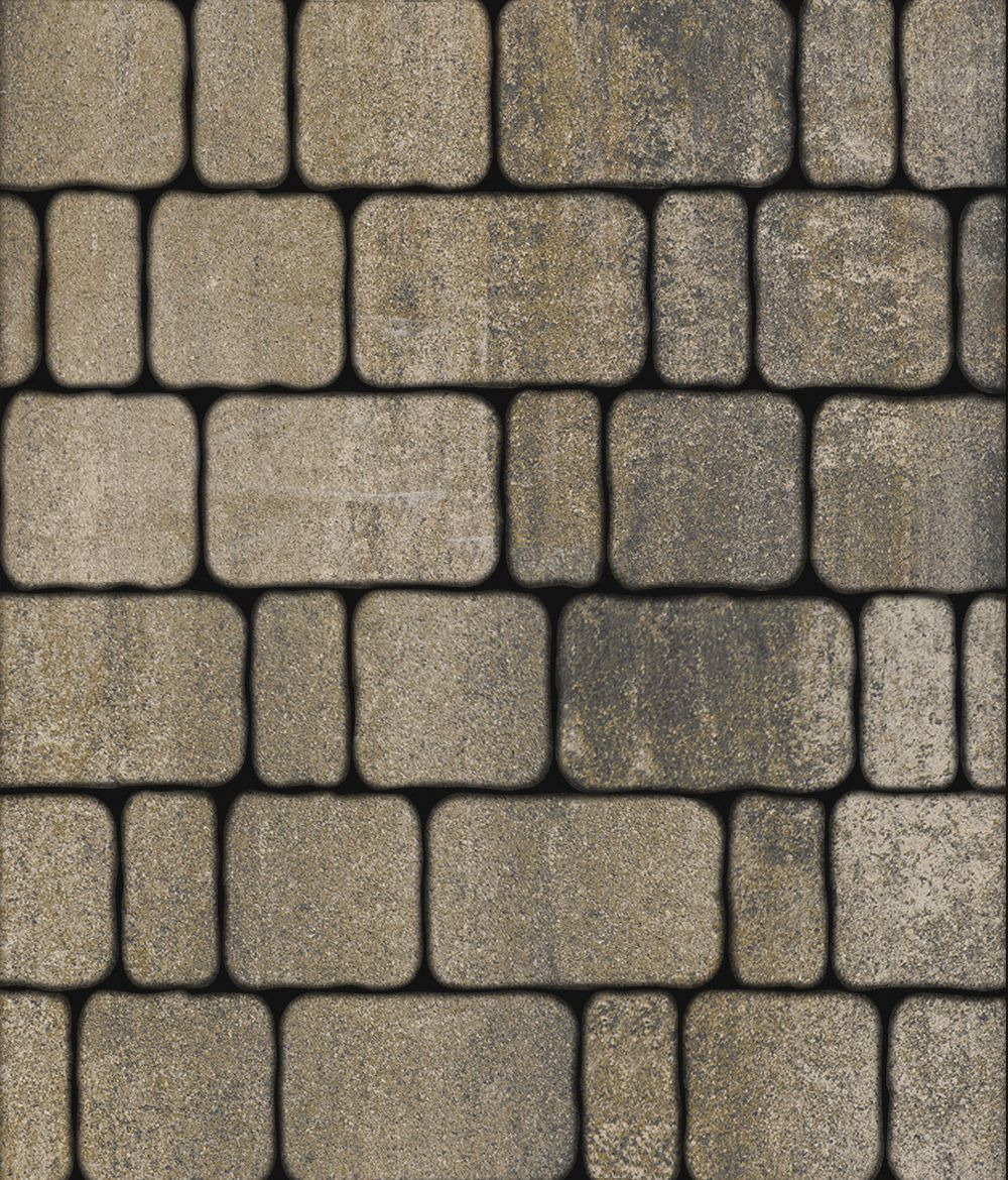 Тротуарная плитка Бержерак Искусственный камень Базальт 60
