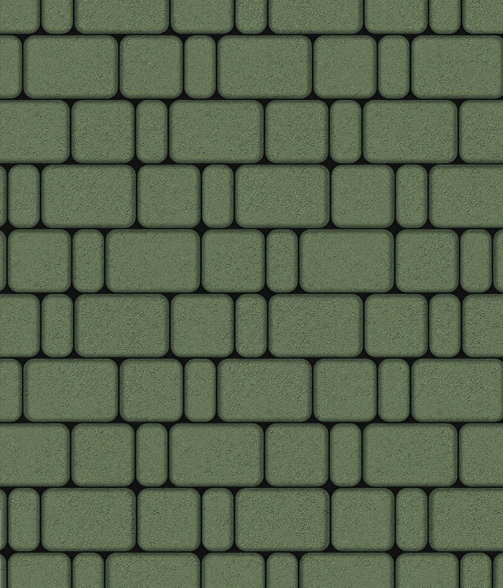 Тротуарная плитка Классико комплект из 3 плит Стандарт Зеленый 60
