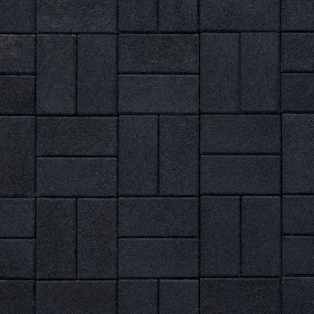 Тротуарная плитка Ла-Линия 100  ✕ 200 Стоунмикс Черный 100